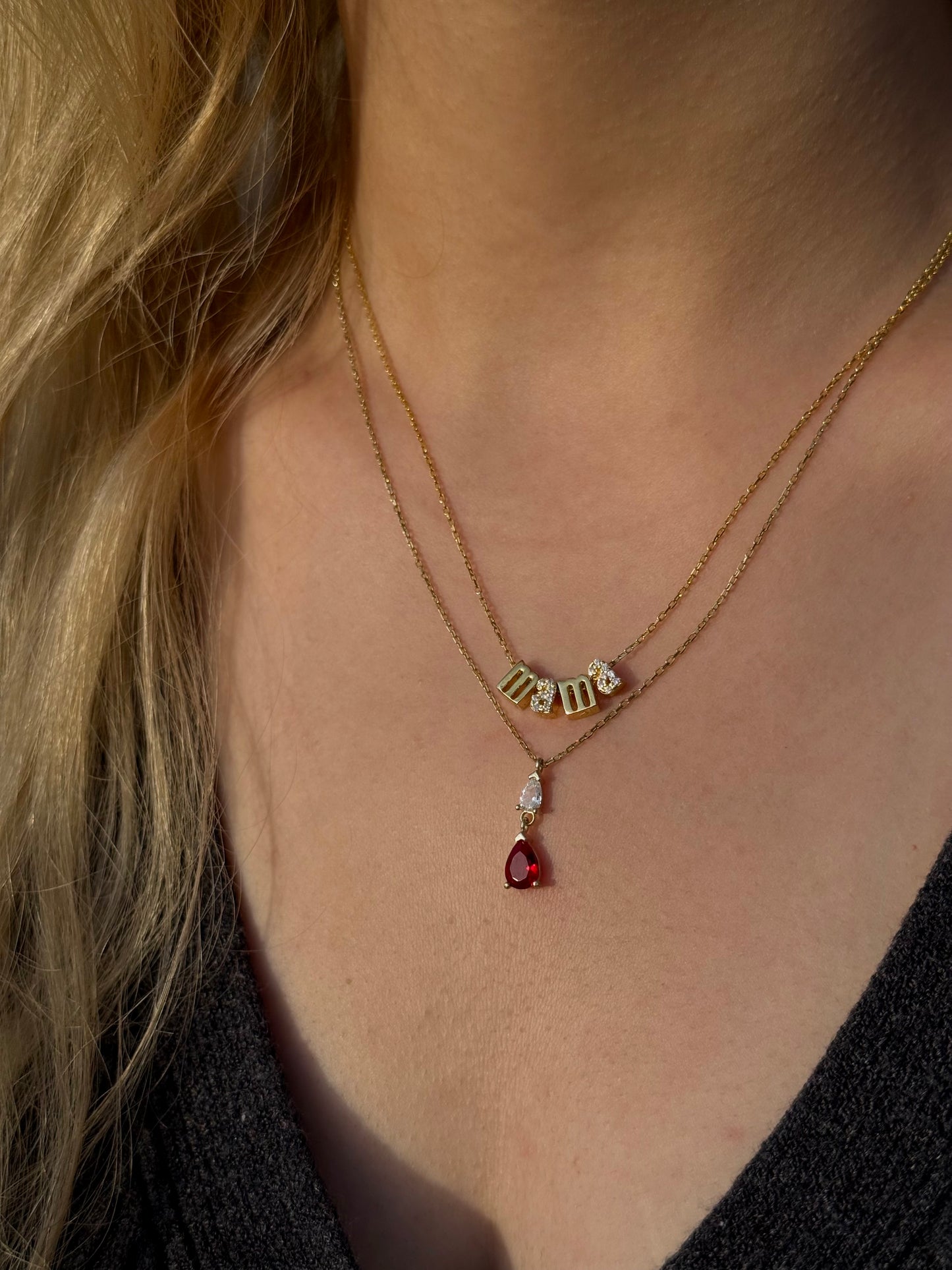 925 Gümüş | Minimal Damla Taş Kolye