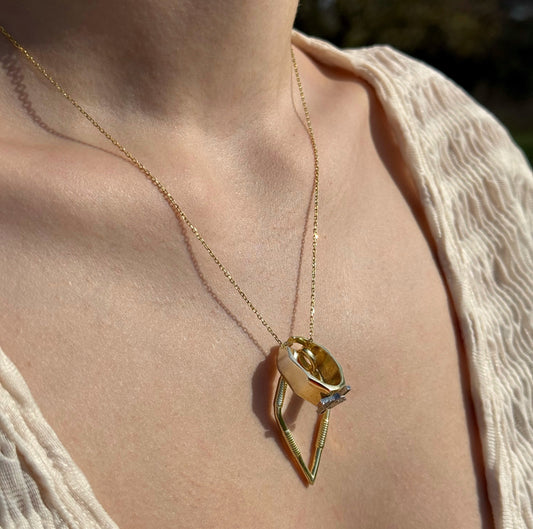 925 Gümüş | Yüzük Tutucu Kolye