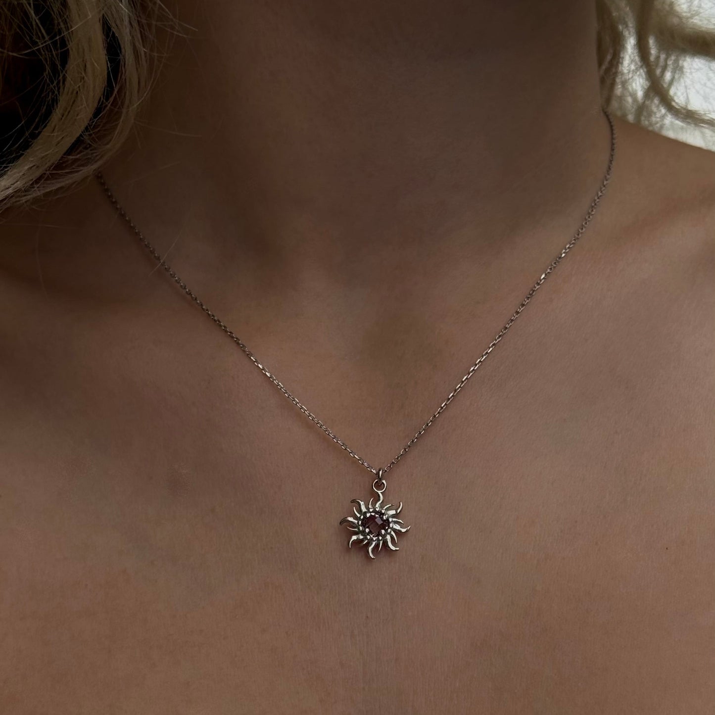 925 Gümüş | Aurora Güneş Kolye