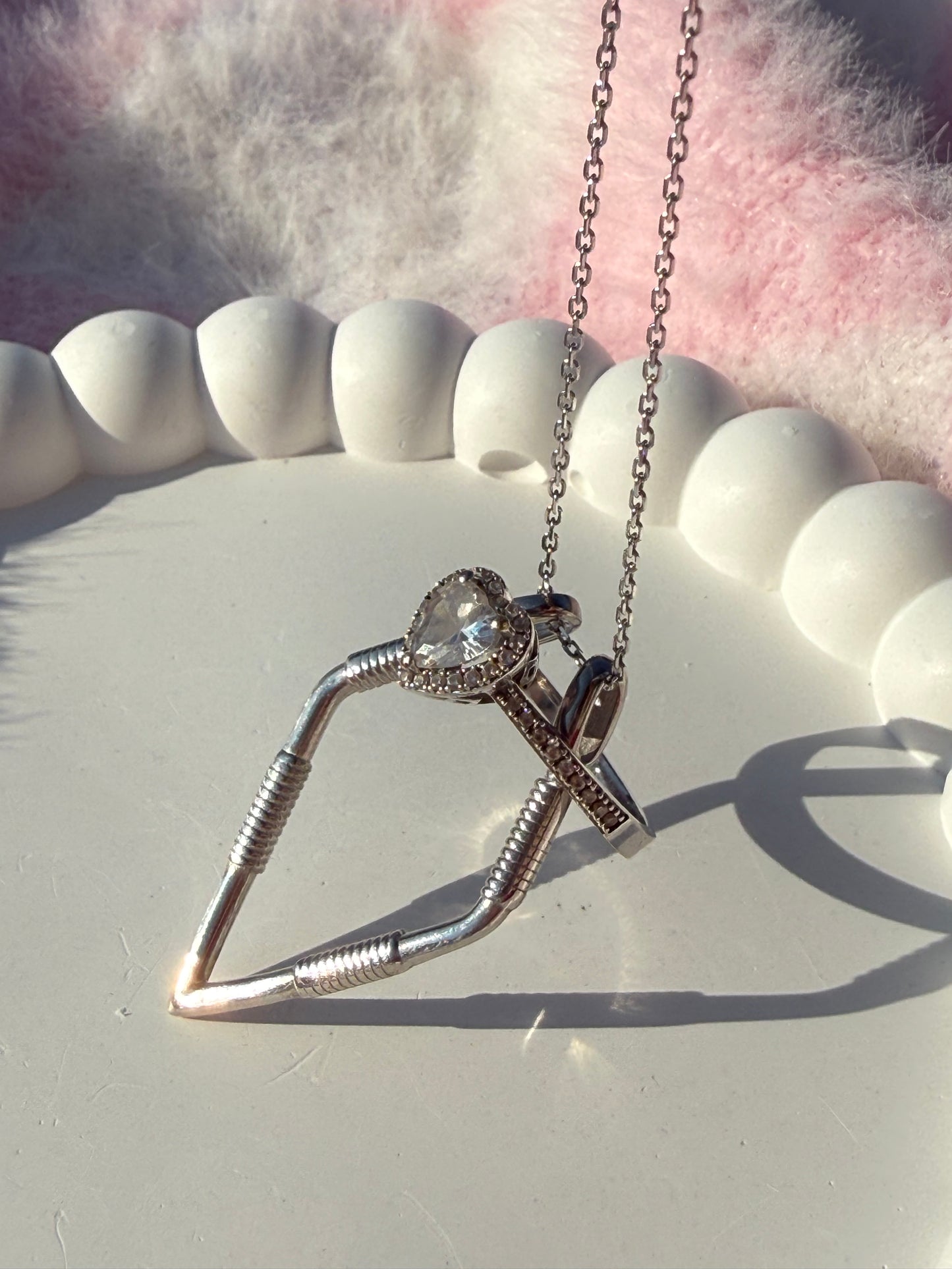 925 Gümüş | Yüzük Tutucu Kolye