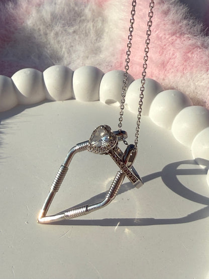 925 Gümüş | Yüzük Tutucu Kolye