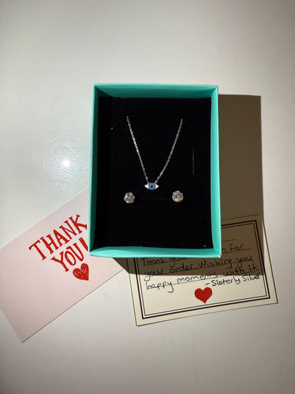 925 Gümüş | Mini Nazar Kolye