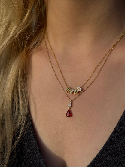 925 Gümüş | Minimal Damla Taş Kolye