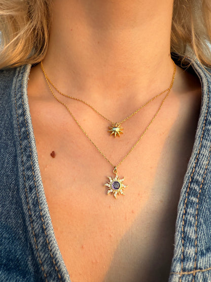 925 Gümüş | Minik Güneş Kolye