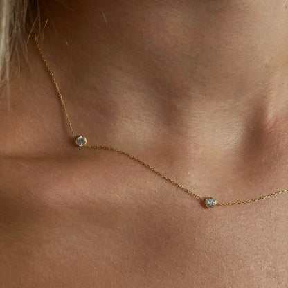 925 Gümüş | Taşlı Zarif Kolye