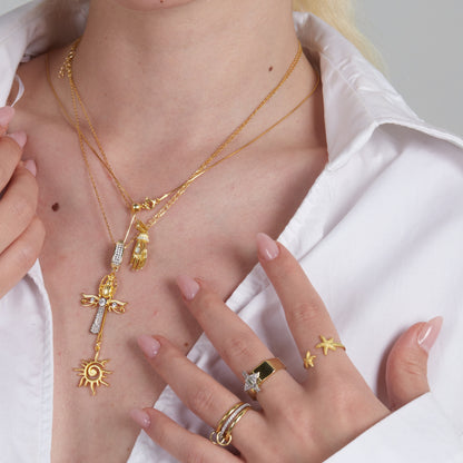 Hamsa El Kolye 925 Gümüş Kolye