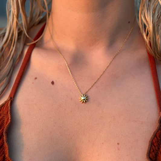 925 Gümüş | Minik Güneş Kolye