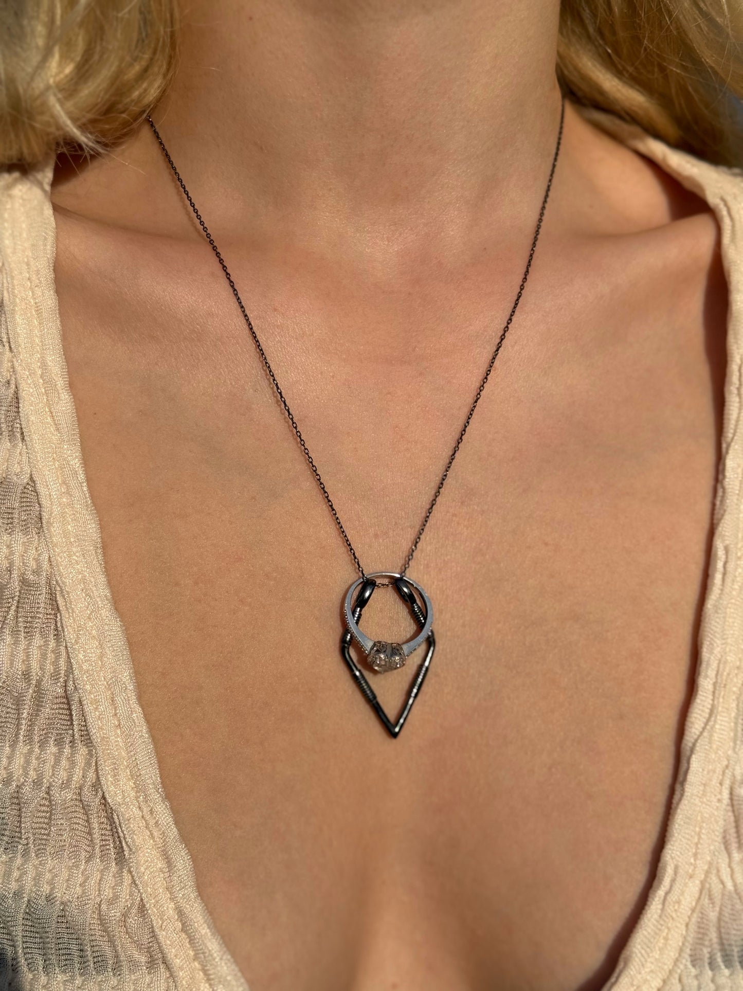 925 Gümüş | Yüzük Tutucu Kolye