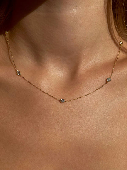 925 Gümüş | Taşlı Zarif Kolye