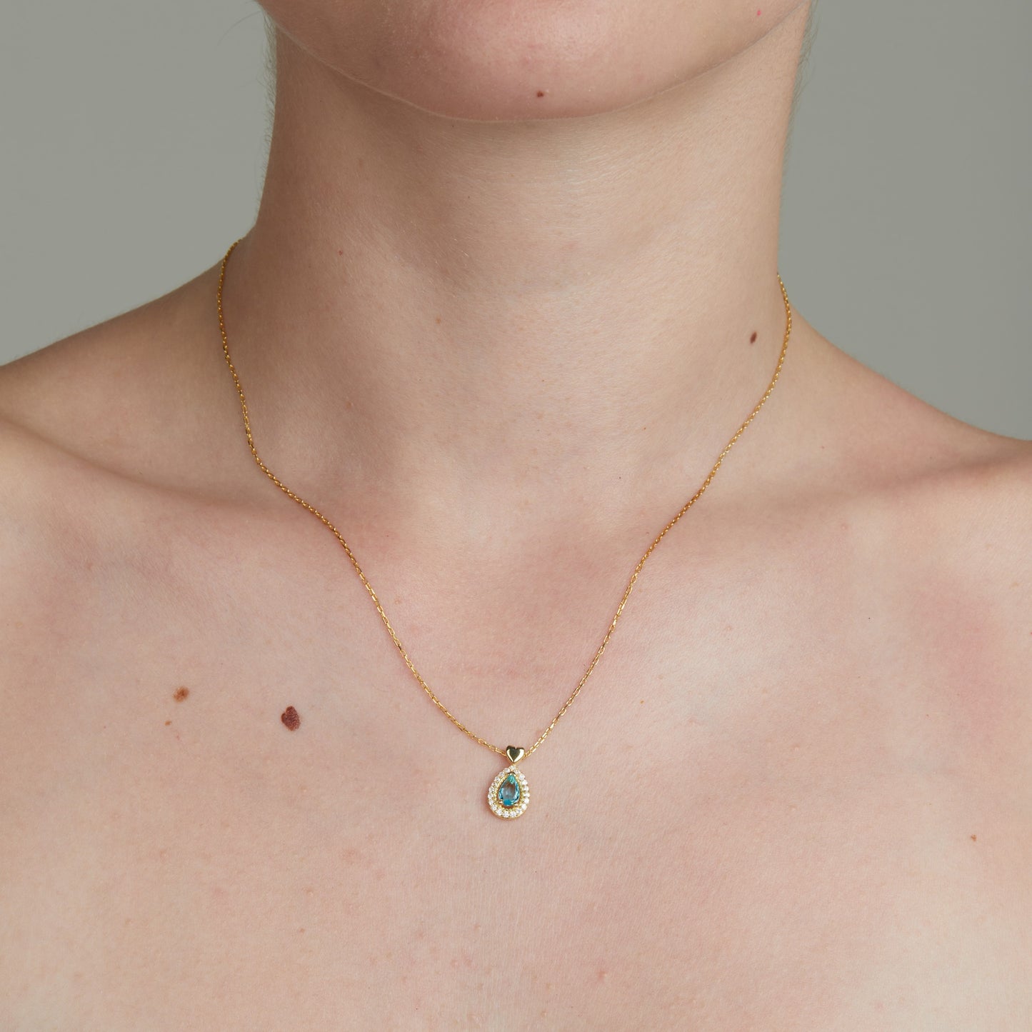 Birthstone Kolye 14K Altın Kaplama 925 Gümüş Kolye