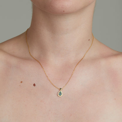 Birthstone Kolye 14K Altın Kaplama 925 Gümüş Kolye