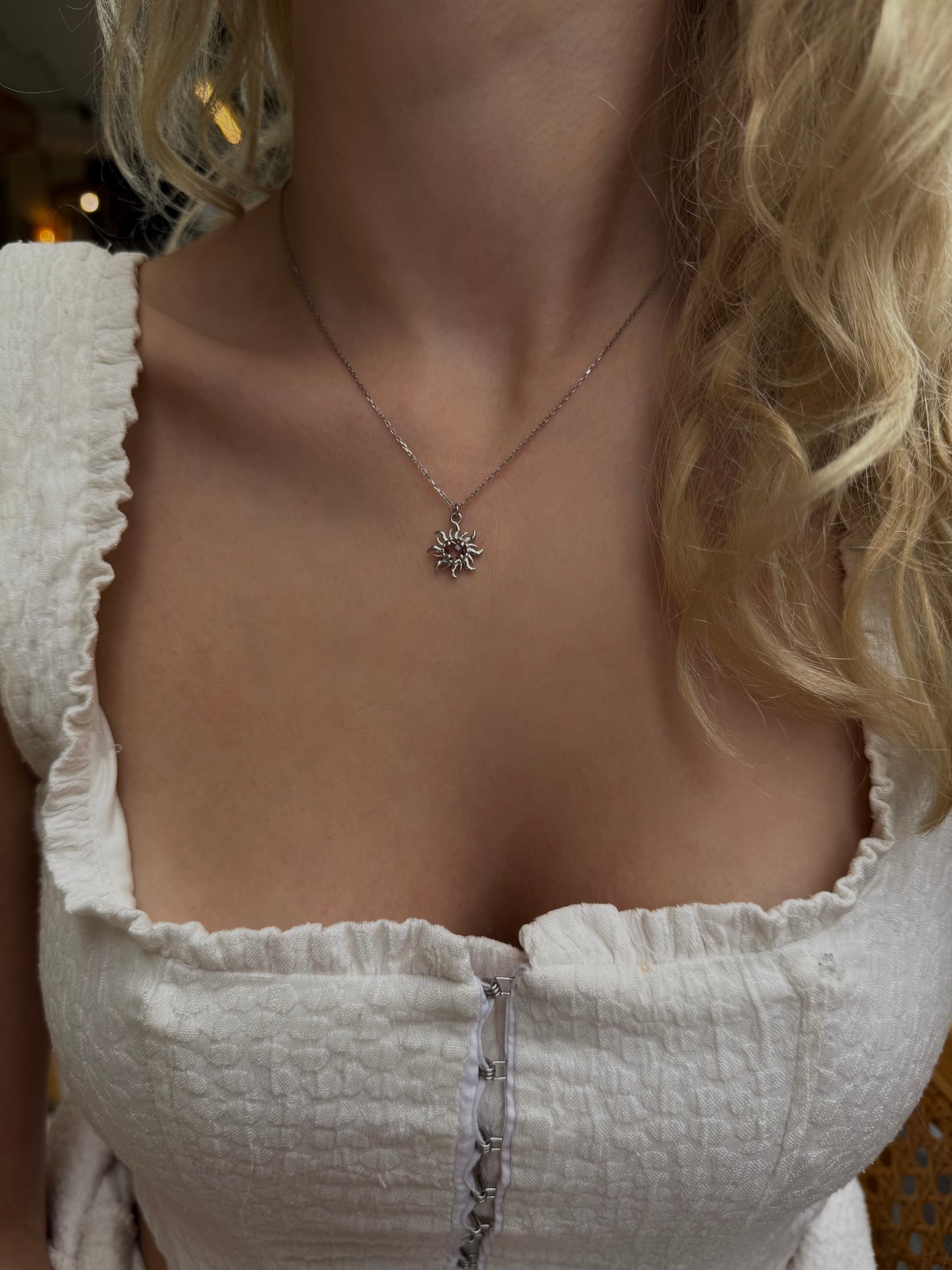 925 Gümüş | Aurora Güneş Kolye