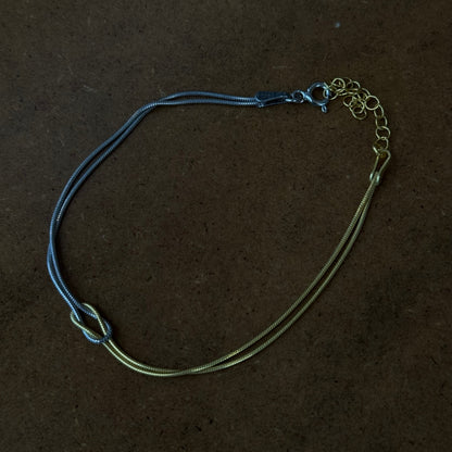 925 Gümüş | Düğüm Çift Bilekliği (2 Adet)