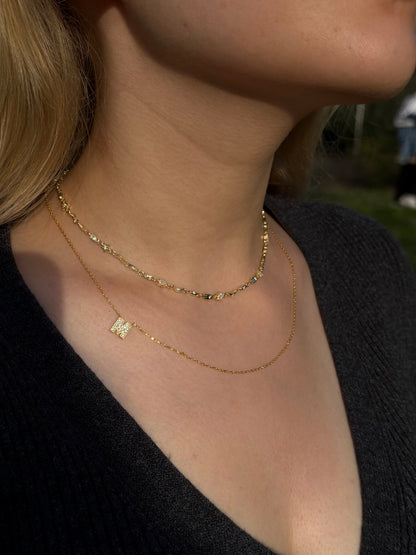 925 Gümüş | Yan Harf Kolye