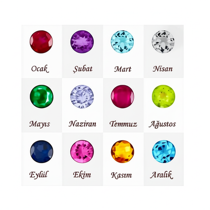 Birthstone Kolye 14K Altın Kaplama 925 Gümüş Kolye