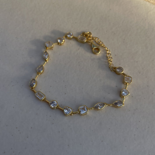 925 Gümüş | Karma Taşlı Bileklik