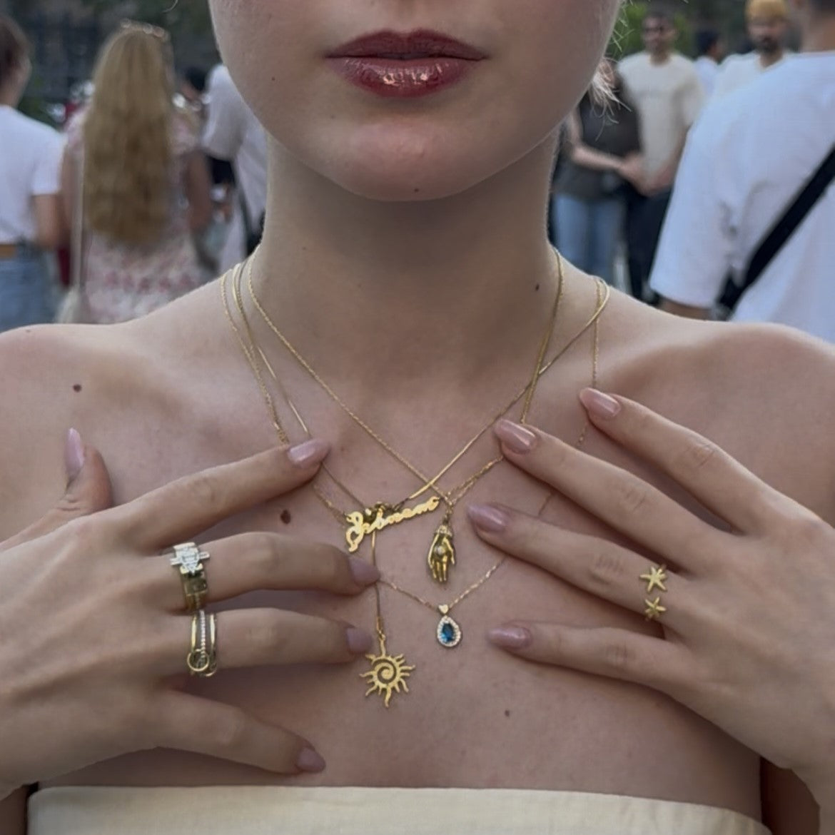Birthstone Kolye 14K Altın Kaplama 925 Gümüş Kolye