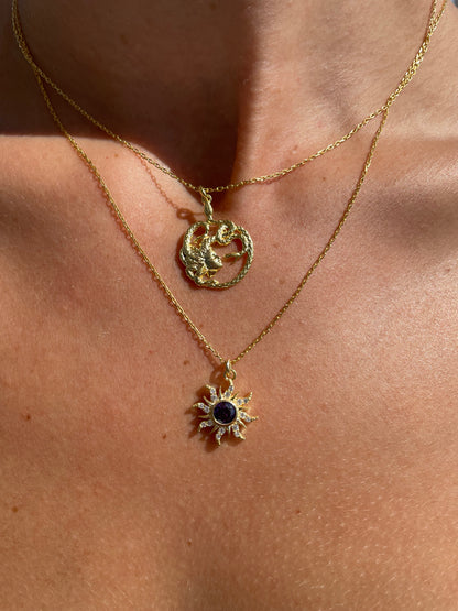 Medusa Yılan Kolye 14K Altın Kaplama 925 Gümüş Kolye