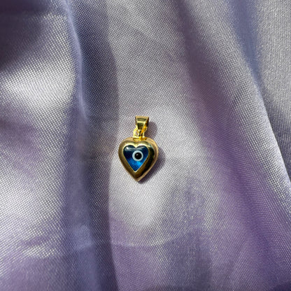 925 Gümüş | Kalp Nazar Kolye Ucu