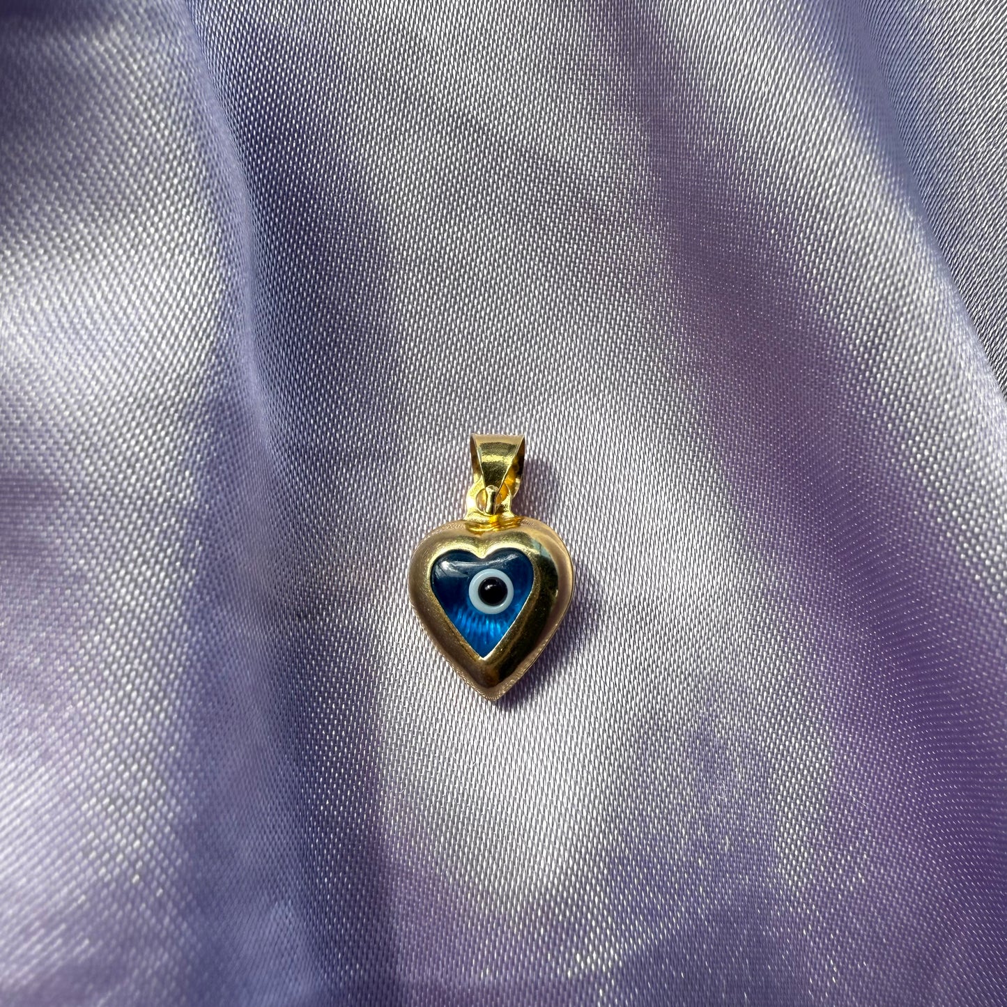 925 Gümüş | Kalp Nazar Kolye Ucu