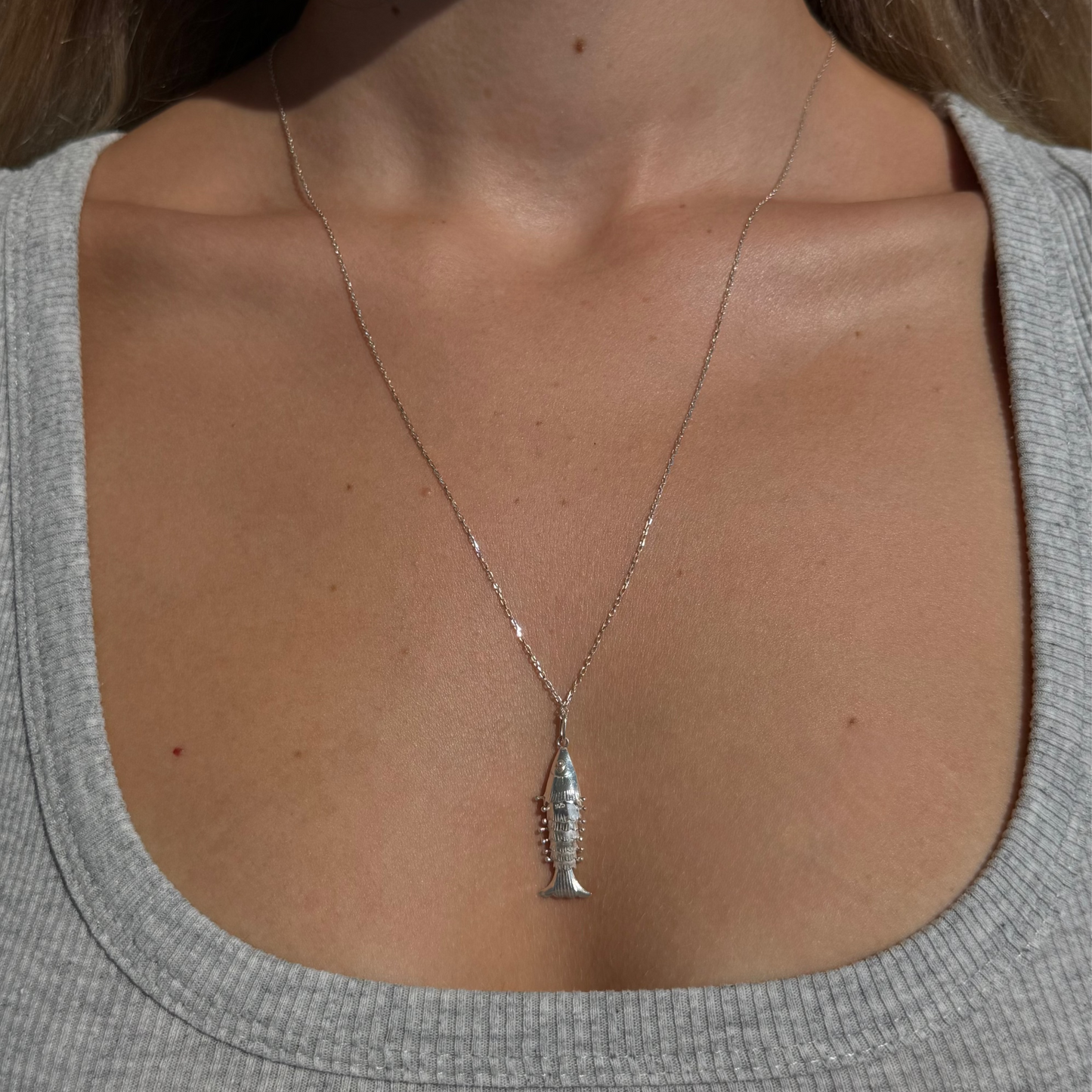 925 Gümüş | Hareketli Balık Kolye