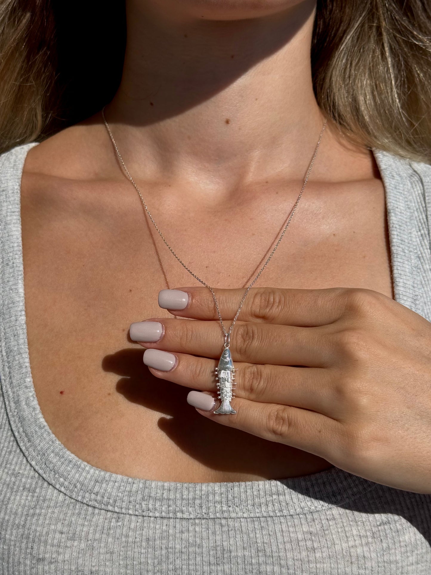 925 Gümüş | Hareketli Balık Kolye