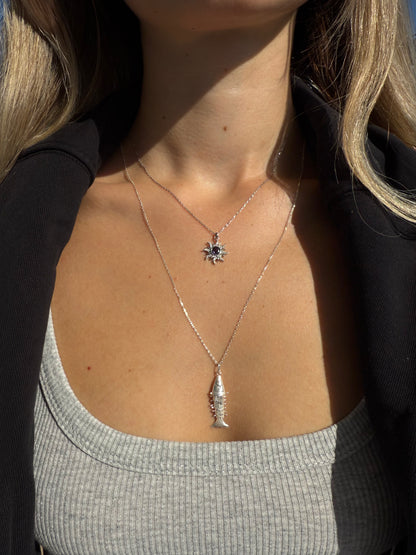 925 Gümüş | Hareketli Balık Kolye