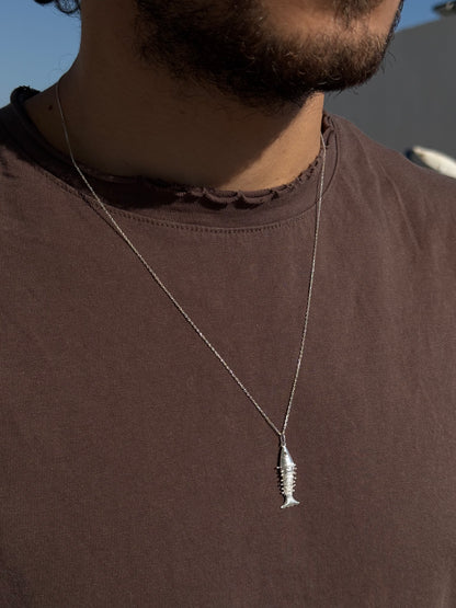 925 Gümüş | Hareketli Balık Kolye