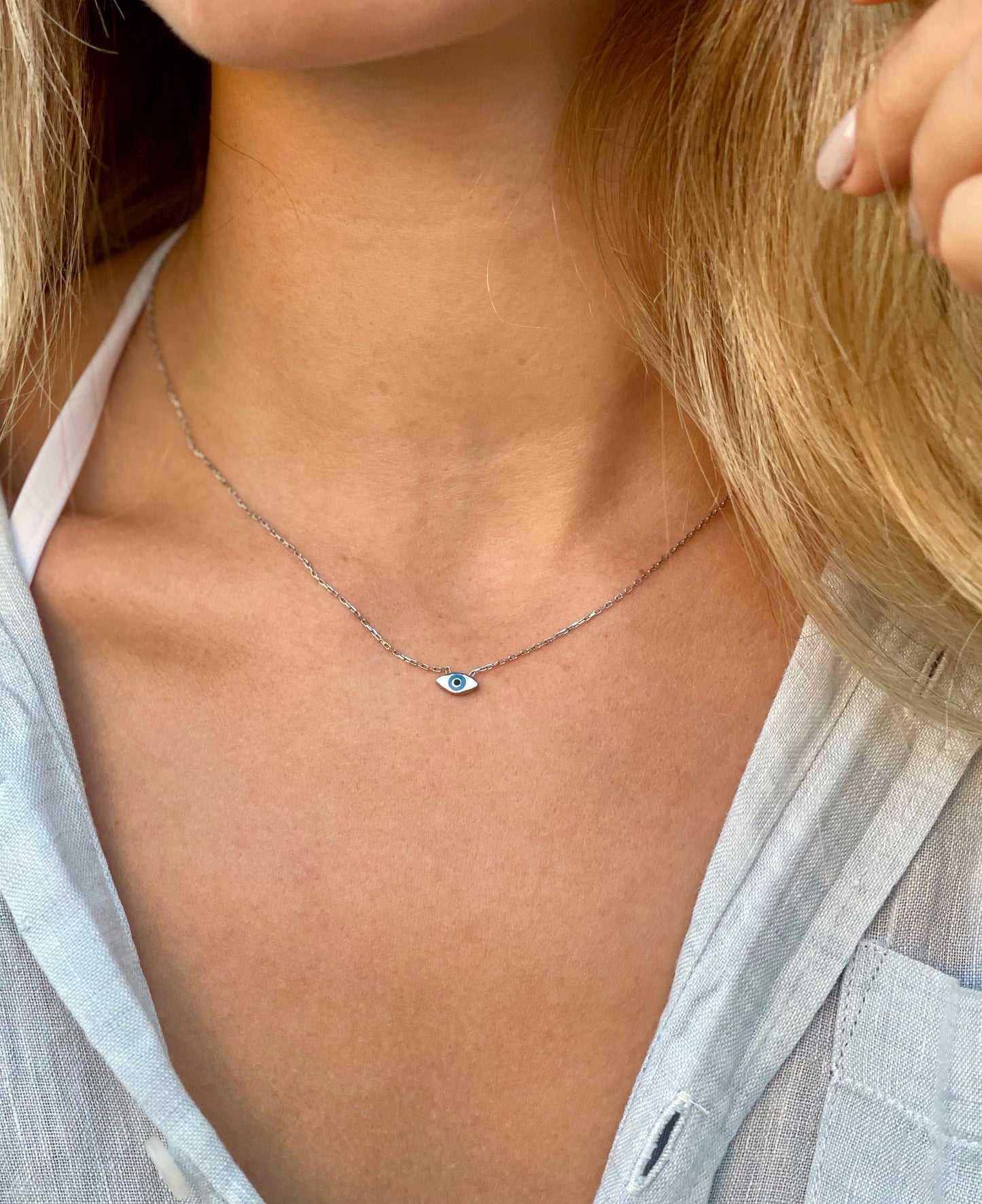 925 Gümüş | Mini Nazar Kolye