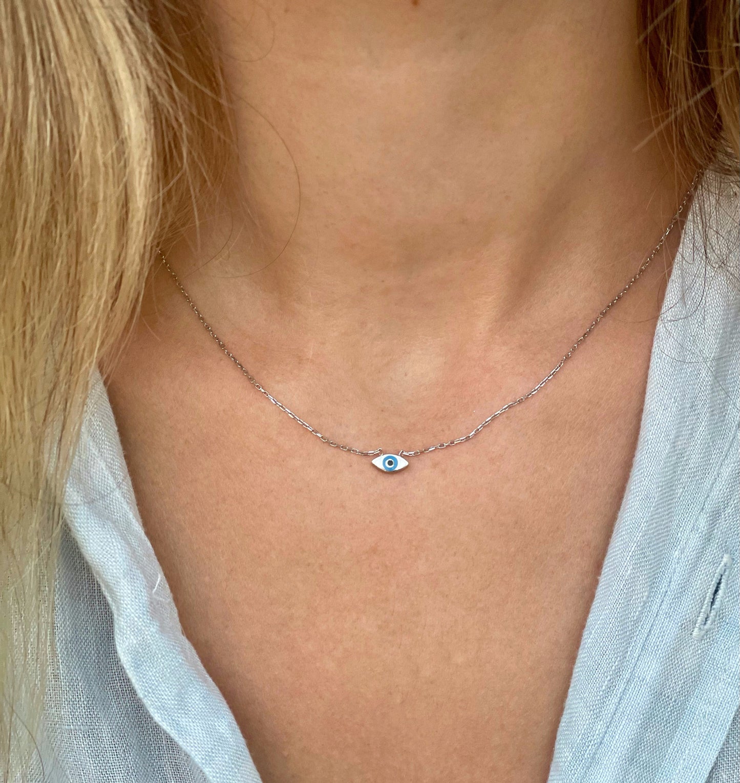 925 Gümüş | Mini Nazar Kolye