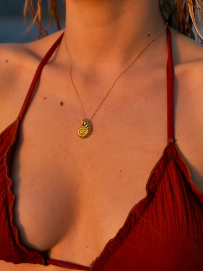 925 Gümüş | Salyangoz Kabuğu Kolye